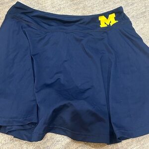Navy Blue Athletic Skirt with University of Michigan Logo